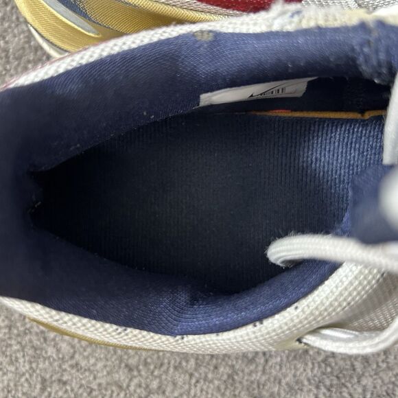 Nike LeBron 13 Low USA Olympic Men\'s Size 9.5 White Gold Basketball Shoes Used main image 3